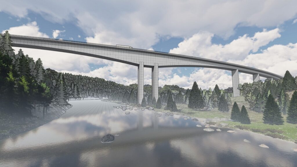 E16 Randselva bridge in 3D