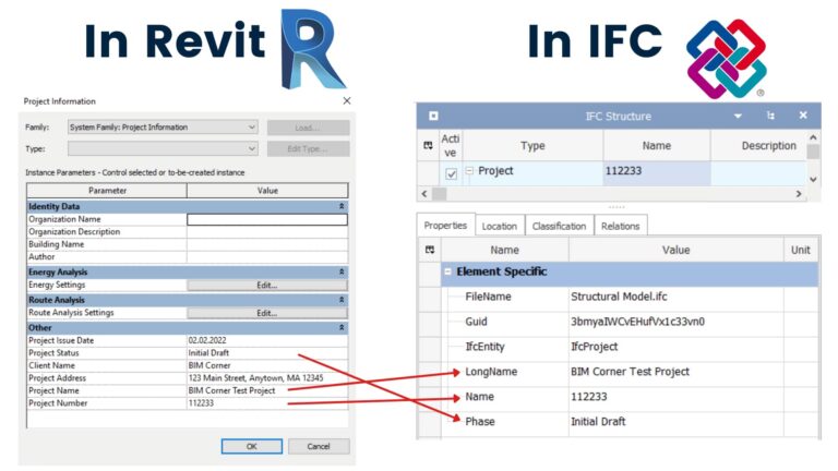 Ifc Project properties in Revit