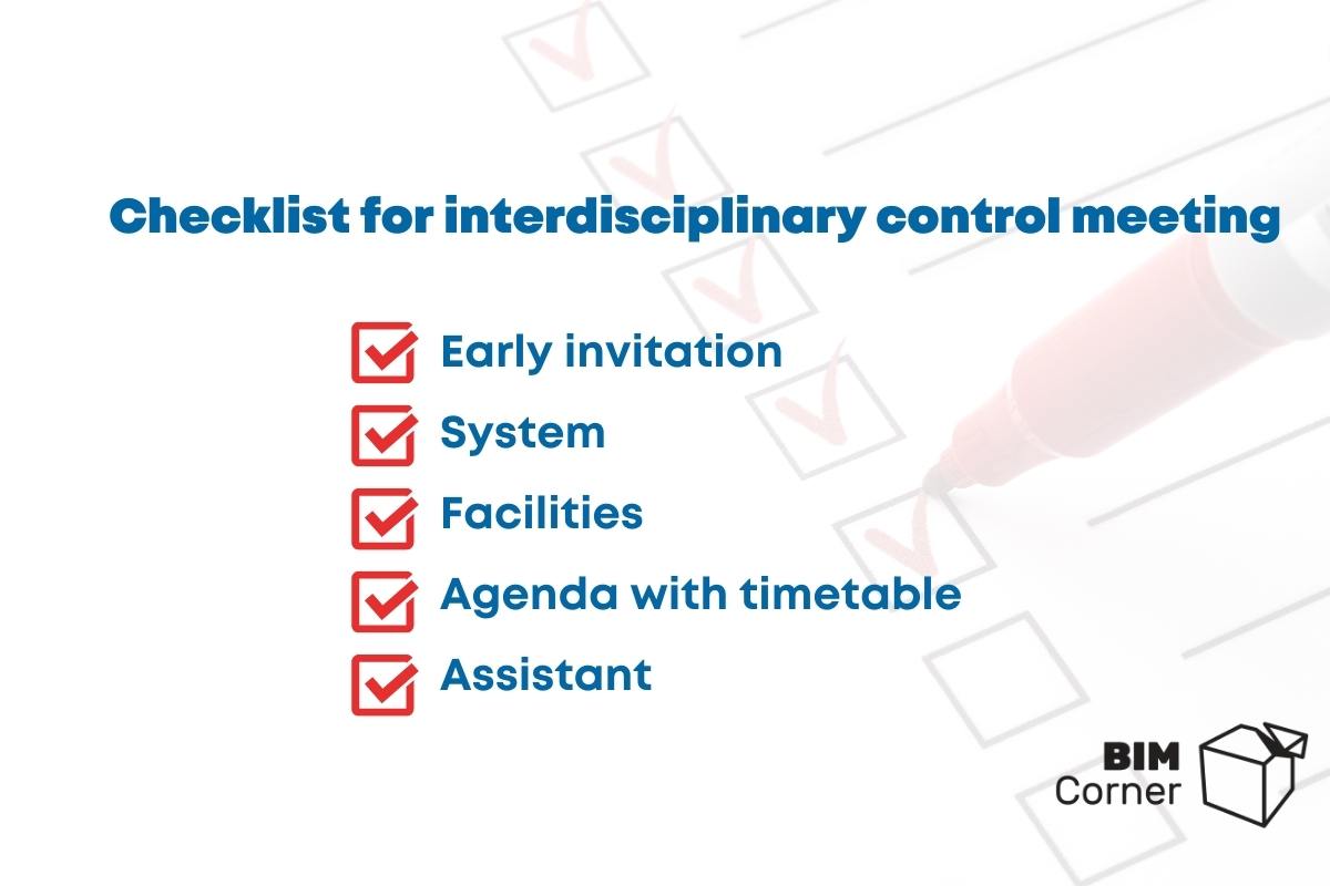 Checklist for interdisciplinary control meeting