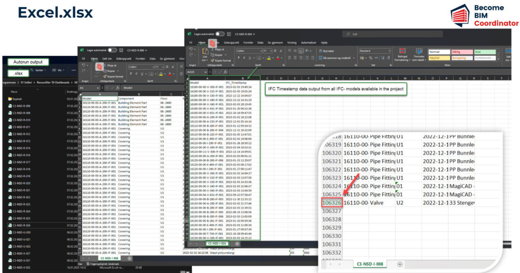 Excel tables from Solibri